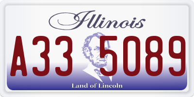 IL license plate A335089