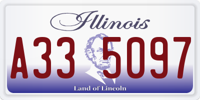 IL license plate A335097