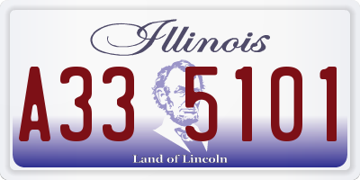 IL license plate A335101