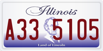 IL license plate A335105
