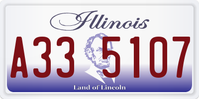 IL license plate A335107