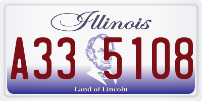 IL license plate A335108