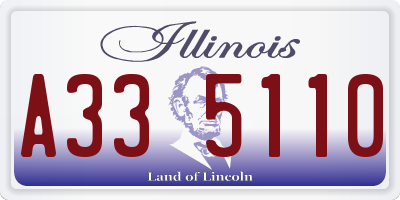 IL license plate A335110