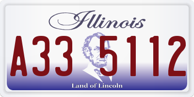 IL license plate A335112