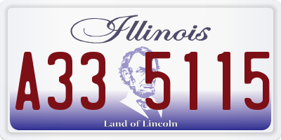 IL license plate A335115