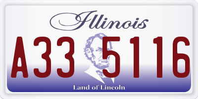 IL license plate A335116
