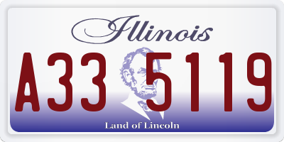 IL license plate A335119