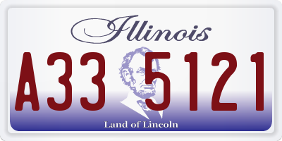 IL license plate A335121