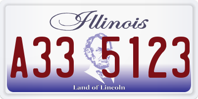 IL license plate A335123