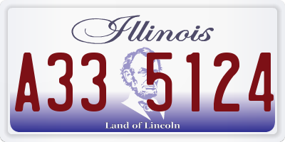 IL license plate A335124