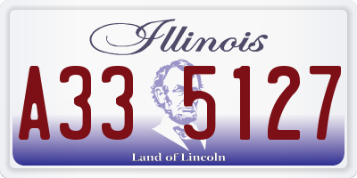 IL license plate A335127