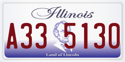 IL license plate A335130
