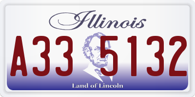 IL license plate A335132