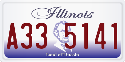 IL license plate A335141