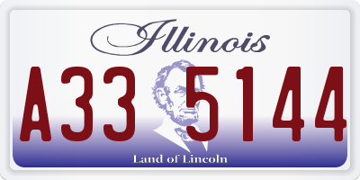 IL license plate A335144