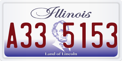 IL license plate A335153