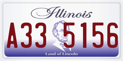 IL license plate A335156