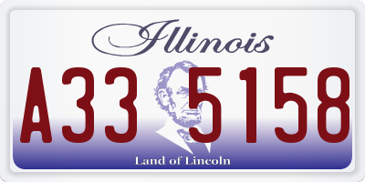 IL license plate A335158