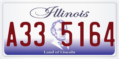 IL license plate A335164