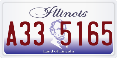 IL license plate A335165
