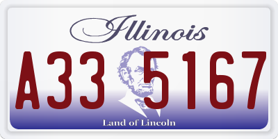 IL license plate A335167