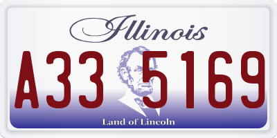 IL license plate A335169