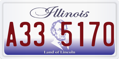 IL license plate A335170