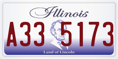 IL license plate A335173