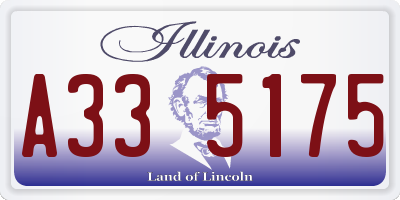 IL license plate A335175