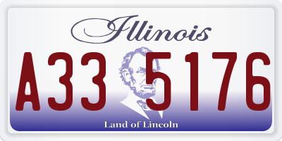 IL license plate A335176