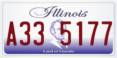 IL license plate A335177