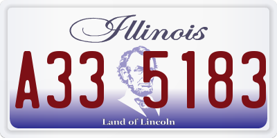 IL license plate A335183