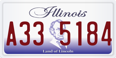 IL license plate A335184