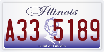 IL license plate A335189