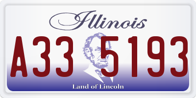 IL license plate A335193