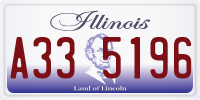 IL license plate A335196