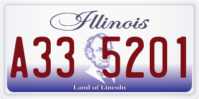 IL license plate A335201