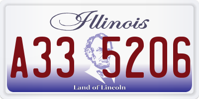 IL license plate A335206