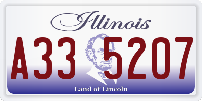 IL license plate A335207