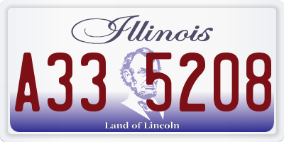 IL license plate A335208
