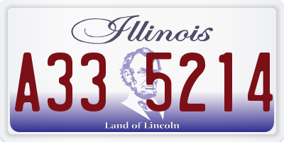 IL license plate A335214