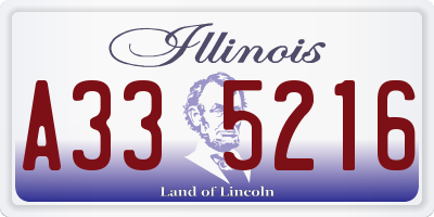 IL license plate A335216