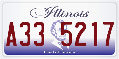 IL license plate A335217