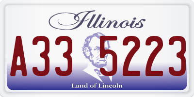 IL license plate A335223