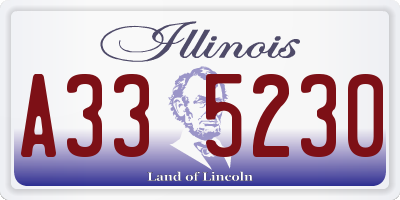 IL license plate A335230