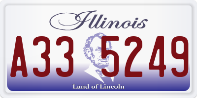 IL license plate A335249