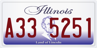 IL license plate A335251