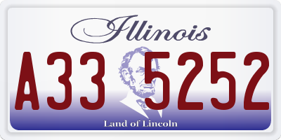 IL license plate A335252