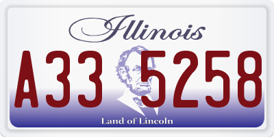 IL license plate A335258