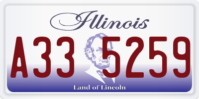 IL license plate A335259